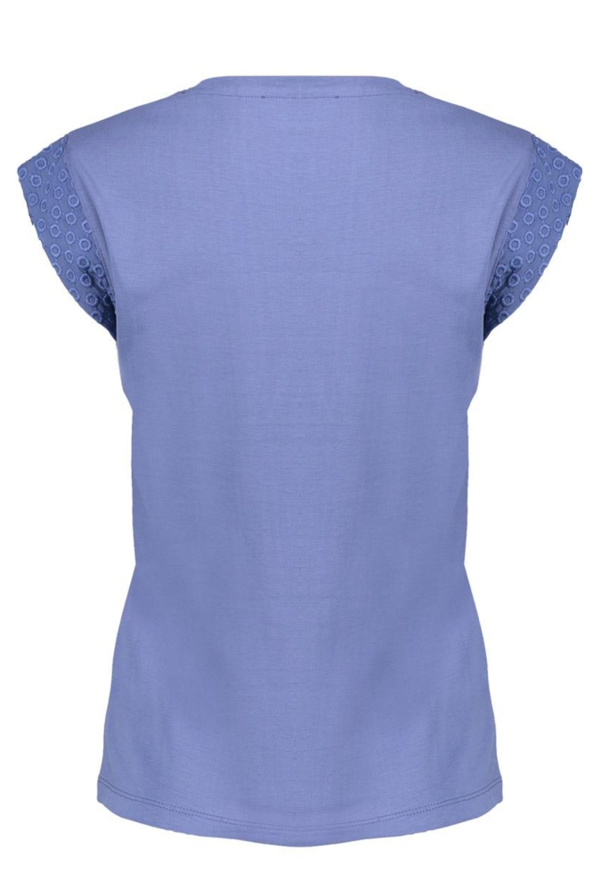 T SHIRT MET KORTE MOUWEN EN BRODERIE DETAILS 52391 40 000625 BLUE
